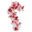 Candy Cane Made With 6" Green Tinsel Ties w/ 50mm Balls: Red (Set of 12)