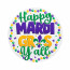 8.5" Round Waterproof Sign: Happy Mardi Gras Y'all
