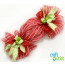 Christmas Candy Wreath with Deluxe Red White Stripe Deco Mesh