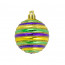 2.25" Mardi Gras Horizontal Stripe Ornament: PGG (Box of 6)