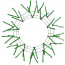 20-30" Tinsel Work Wreath Form: Metallic Green