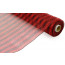 21" Poly Deco Mesh: Deluxe Thin Stripe Red/Black