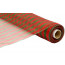 21" Poly Deco Mesh: Deluxe Thin Stripe Emerald/Red
