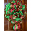 15-24" Tinsel Ball Work Wreath Form: Red