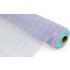 21" Poly Deco Mesh: Deluxe Thin Stripe Pink/Blue