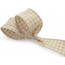 2.5" Sack Cloth Ribbon: Cream/Beige Check (10 Yards)