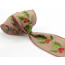 4" Embroidered Holly Faux Burlap Ribbon (10 Yards)