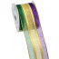 2.5" Sheer Mardi Gras Stripe Ribbon (10 Yards)