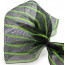 21" Poly Deco Mesh: Deluxe Black/Green Stripe