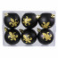 2.5"Fleur De Lis Ornaments: Black & Gold (Box of 6)