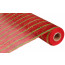 21" Poly Deco Mesh: Deluxe Red/Lime Stripe