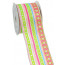 2.5" Lime/Pink/Blue Multi-Stripe Ribbon (10 Yds)