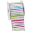 2.5" Glitter Stripe Ribbon: Lime/Pink/Turquoise