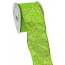 2.5" Lime Green Fuzzy Glitter Ribbon (10 Yards)