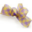 1.5" Deco Flex Mesh Ribbon: Purple/Gold Plaid