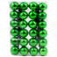6" Green Tinsel Ties w/ 50mm Balls: Green (Set of 12)