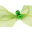 6" Green Tinsel Ties w/ 50mm Balls: Green (Set of 12)