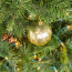 80MM Feather Smooth Ball Ornament: Gold