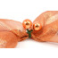 6" Green Tinsel Ties w/ 50mm Balls: Copper (Set of 12)