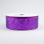 1.5" Glitter On Metallic Ribbon: Purple (10 Yards)