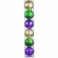 3.5" Textured Ball Ornament: Mardi Gras (6)