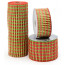4" Basket Weave Mesh Ribbon: Lime/Red/Apple Plaid