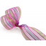 4" Poly Mesh Ribbon: Metallic Pink/Blue/Lime Stripe