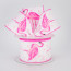 2.5" Flamingo Ribbon: White & Pink (10 Yards)