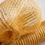 21" Poly Deco Mesh: Wide Foil Metallic Gold With Brown