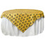 Mardi Gras Fleur De Lis Table Cover: Gold Satin