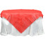 52" Square Burlap Table Topper: Red