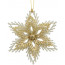 4" Gold & Silver Starburst Ornaments (Set of 2)