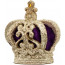 3.5" Purple Regal Crown Ornament