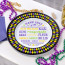 14" Melamine Platter: Round Mardi Gras Y'all