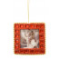 4" Square Jeweled Photo Frame Ornament: Red