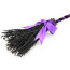 Glittered Witch Broom: Purple (25")