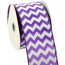 2.5" Satin Chevron Stripe Ribbon: Purple & White (10 Yards)