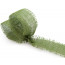 2.5" Frayed Edge Wired Burlap Ribbon: Moss (10 Yards)