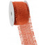 2.5" Frayed Edge Wired Burlap Ribbon: Orange (10 Yards)