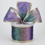 2.5" Glitter Sheer Net Ribbon: Purple, Green, Gold (10 Yards)