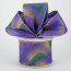 2.5" Glitter Mist Ribbon: Purple, Green, Gold (10 Yards)