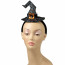 Mini Witch Hat Headband: Black & Silver