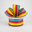 1.5" Vertical Woven Stripes Ribbon: Rainbow (10 Yards)