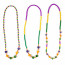 31" Hand-Strung Glass Mardi Gras Beads (12)