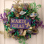 12" Wooden Sign: Mardi Gras