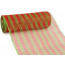 10" Poly Deco Mesh: Deluxe Thin Stripe Red/Lime