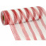 10" Poly Deco Mesh: Metallic Red/White Stripe