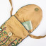 7" Beaded Mask Gold Cross Body Bag