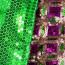 75" Purple & Emerald Metallic Reversible Table Runner