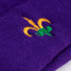 Purple Fleur de Lis Knit Hat